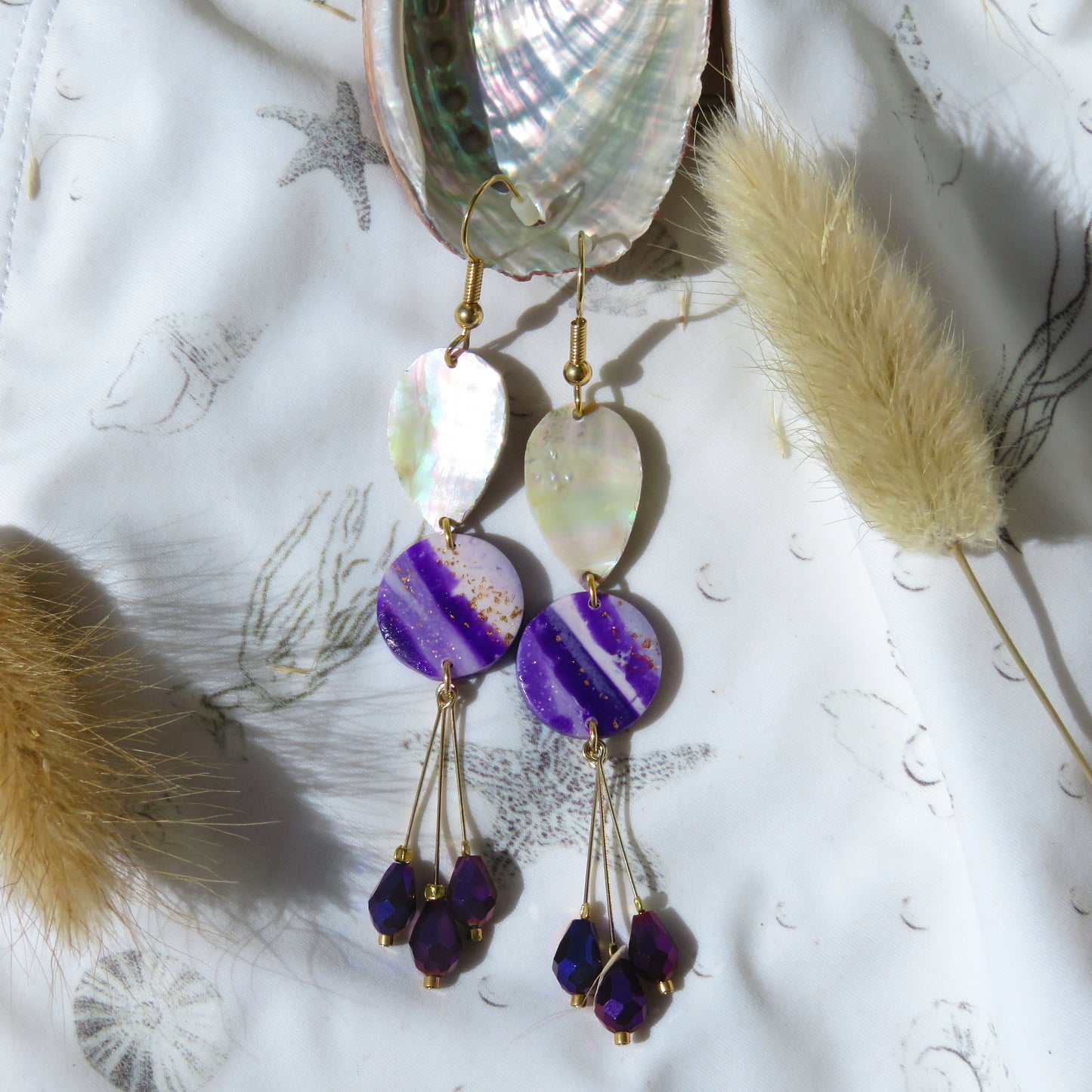 48 - Boucles d'oreilles Gouttes Célestes
