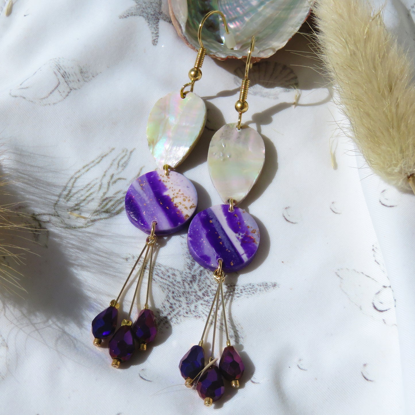 48 - Boucles d'oreilles Gouttes Célestes