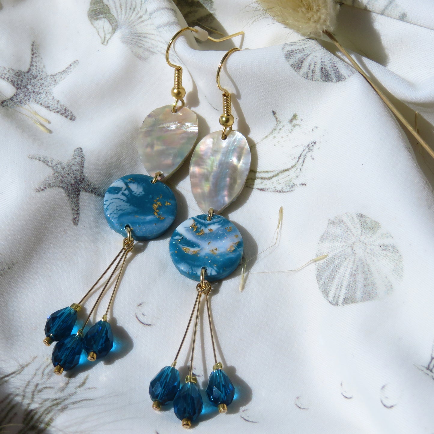 48 - Boucles d'oreilles Gouttes Célestes