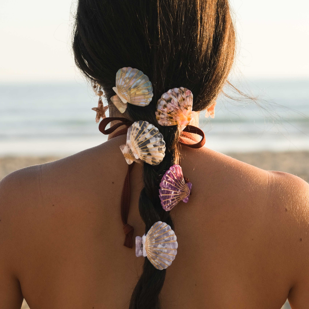 51 - Pince à cheveux coquillage
