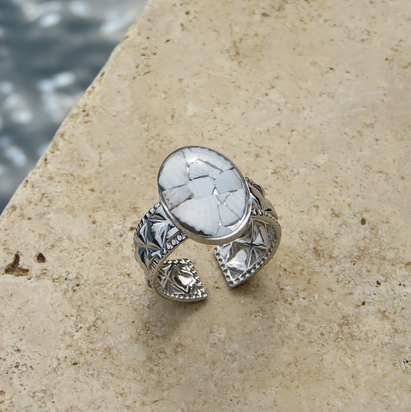 19 - Bague Fragments - ARGENT