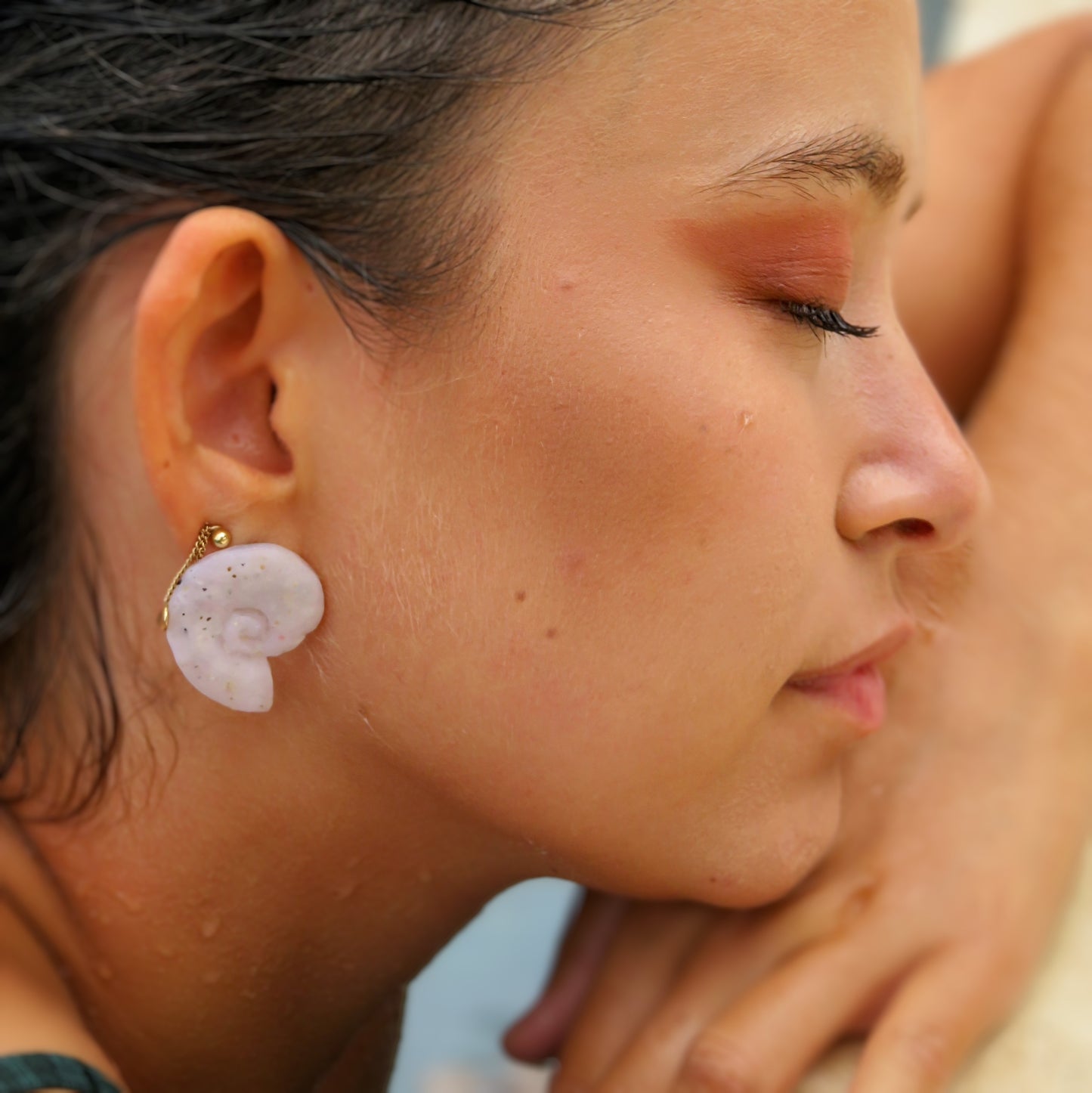 21 - Boucles d'oreilles Nautilus