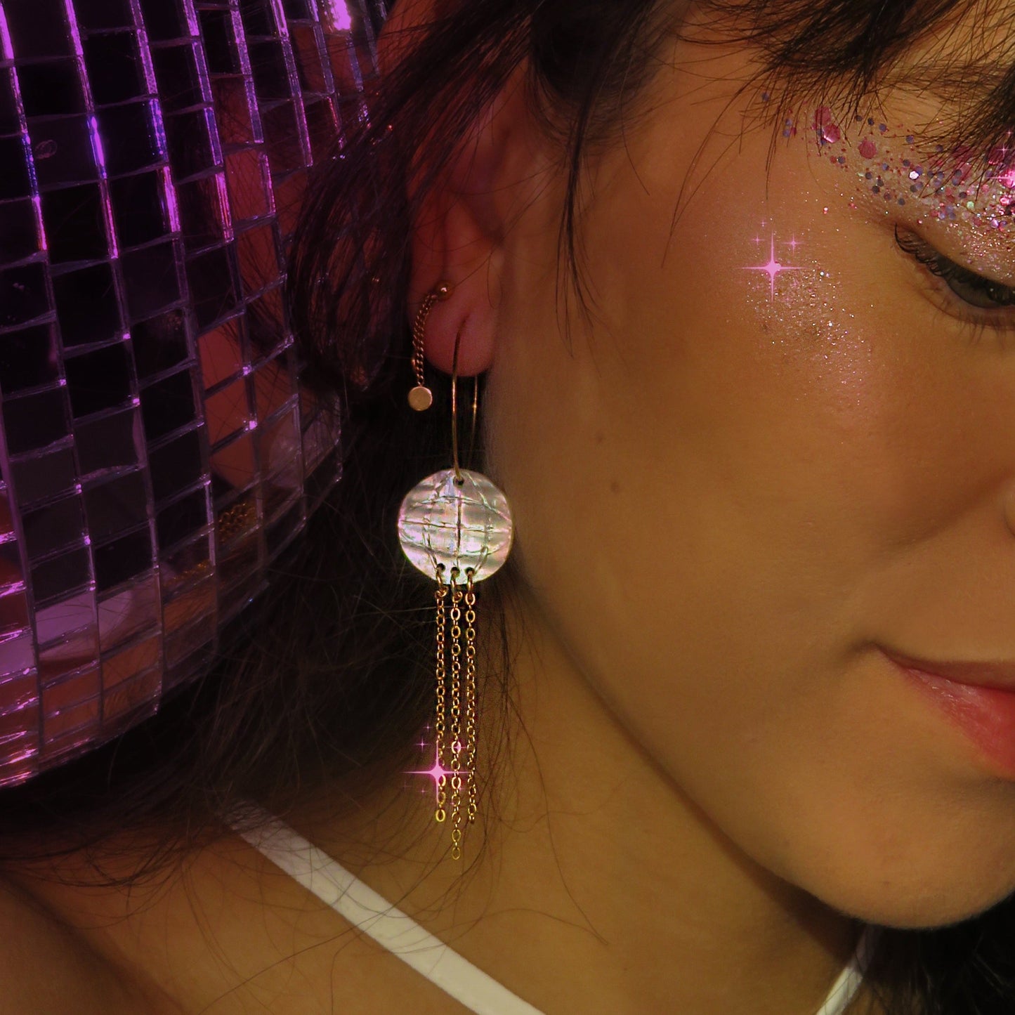 47 - Boucles d'oreilles Ormeau Disco