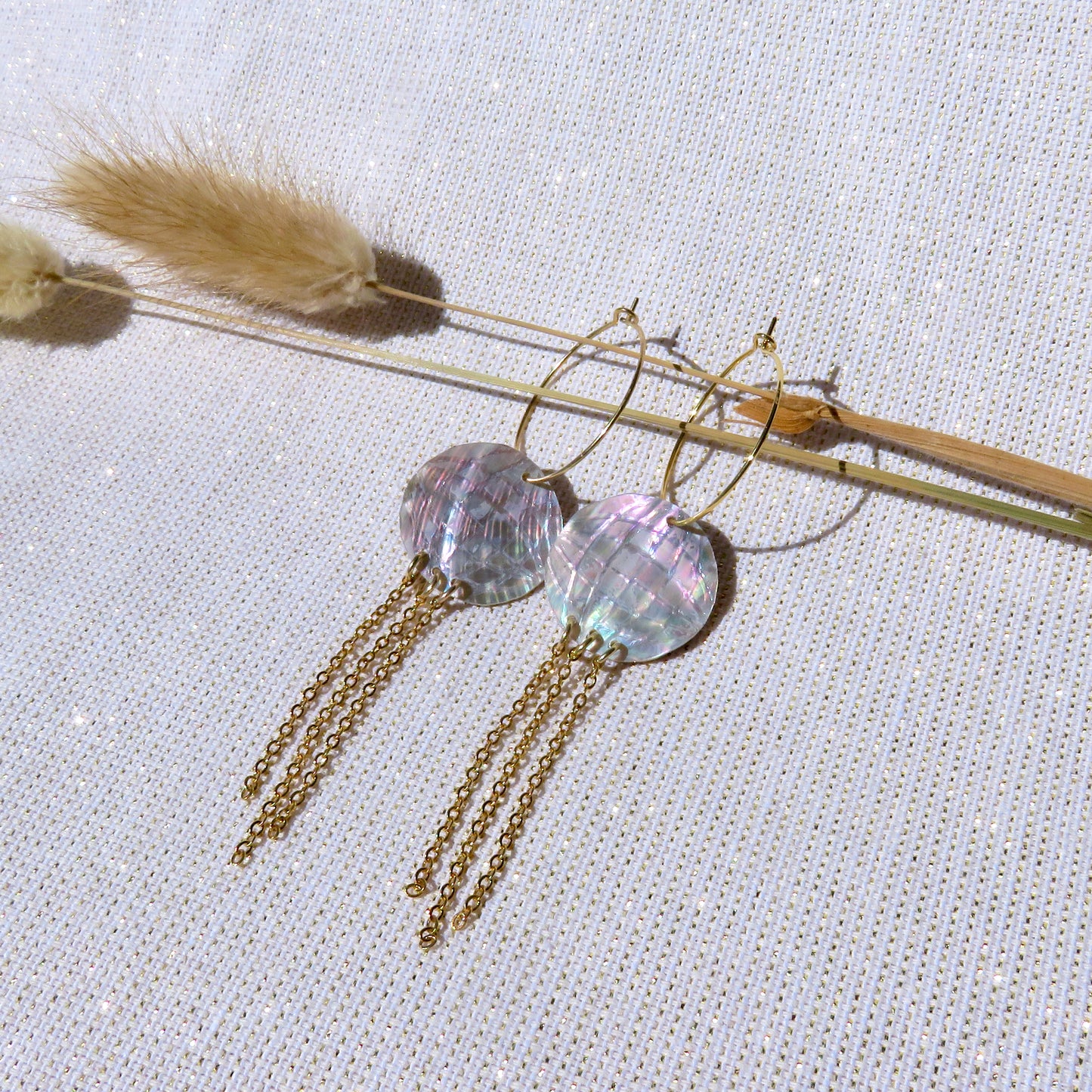 47 - Boucles d'oreilles Ormeau Disco