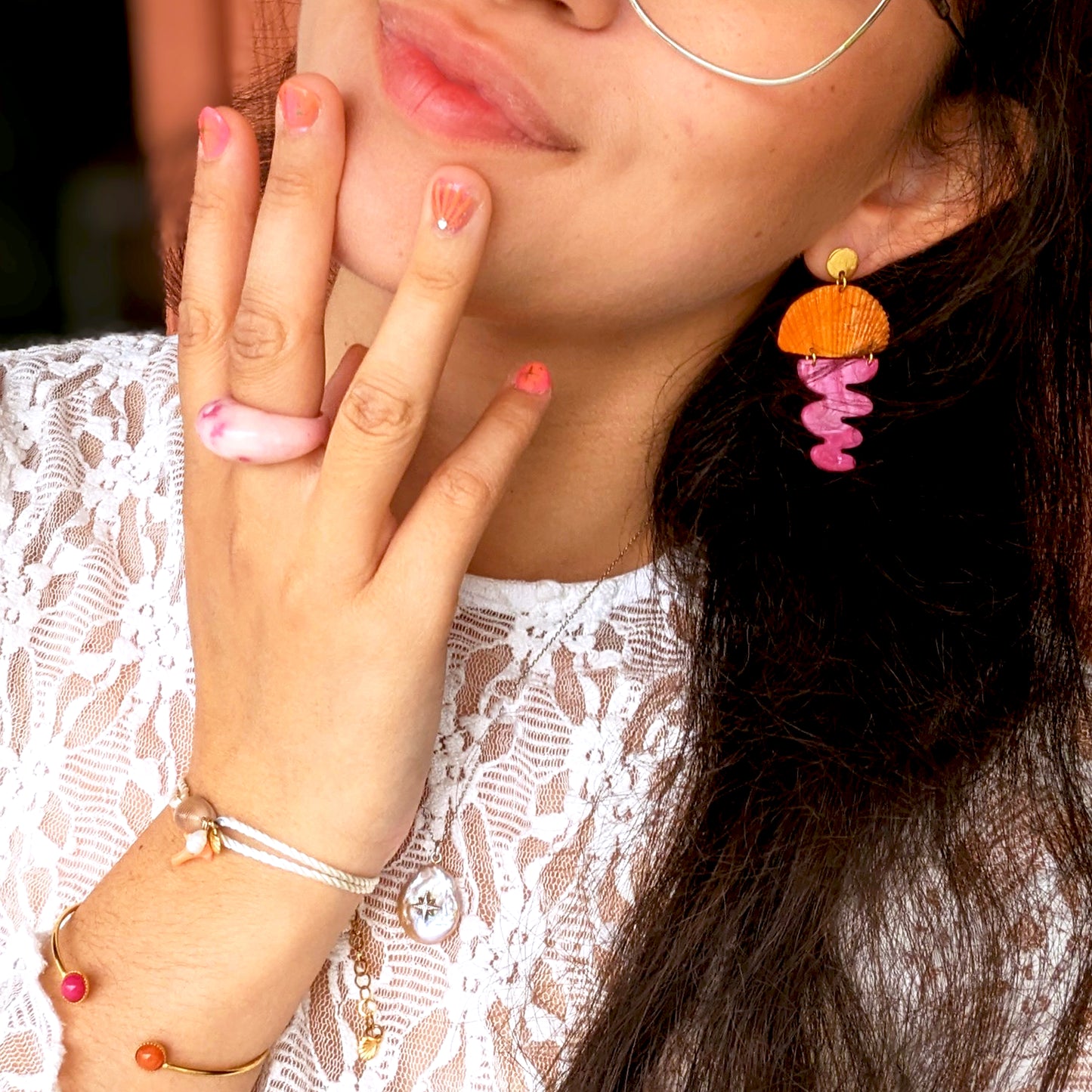 35 - Boucles d'oreilles Sunset