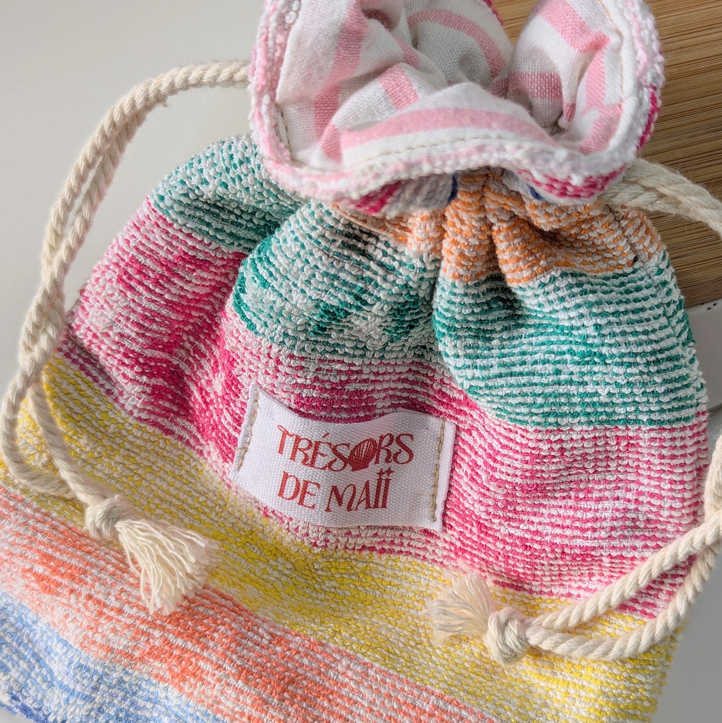 50 - Pochons éponge cousus main