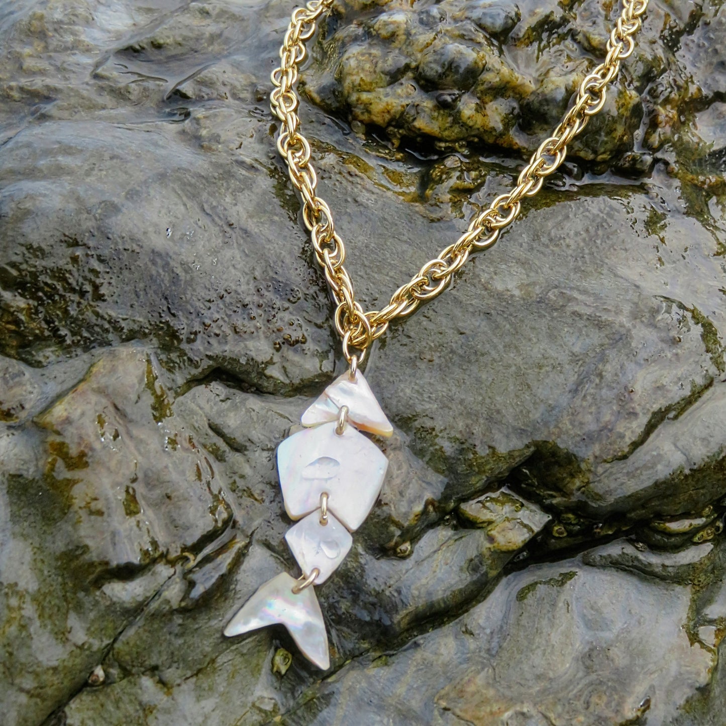 20 - Collier Écailles d'argent