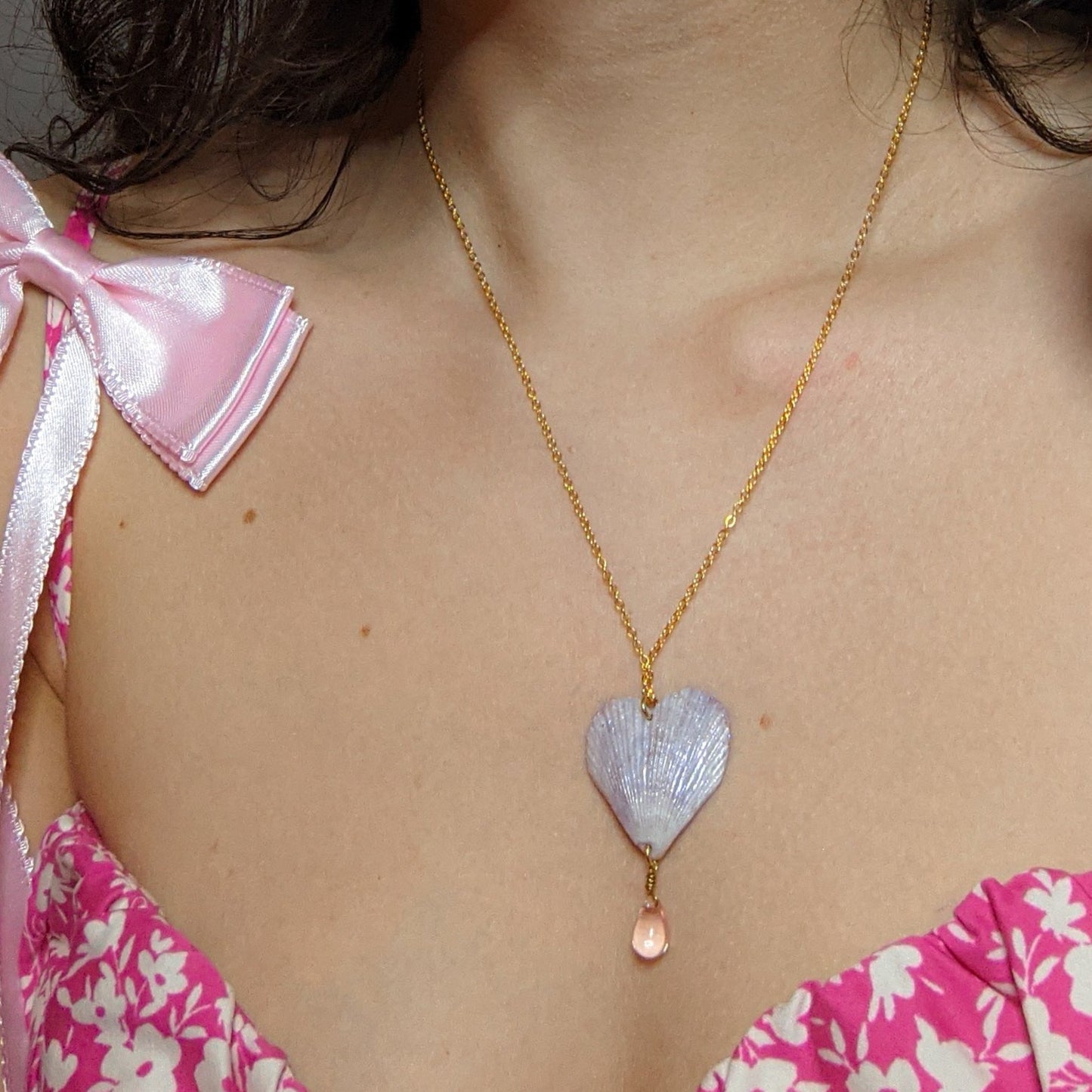 61 - Collier Cœur Givré