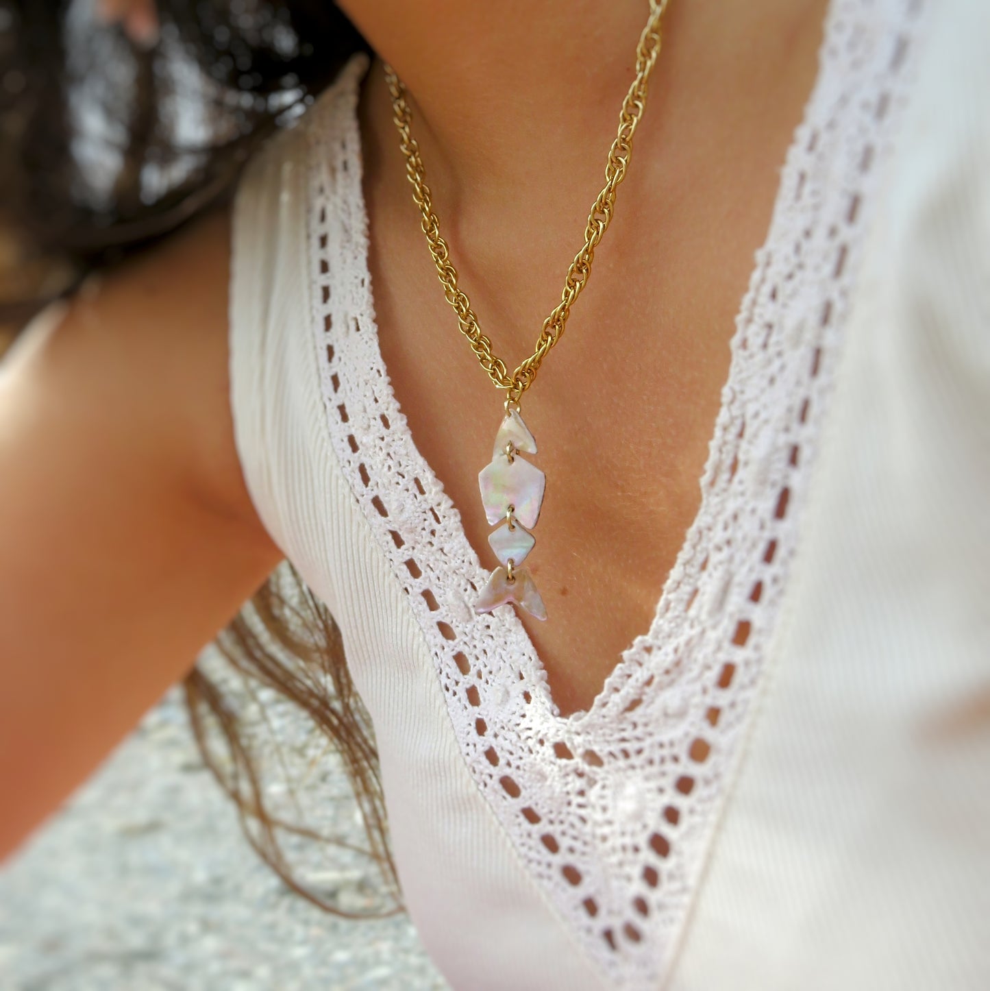 20 - Collier Écailles d'argent