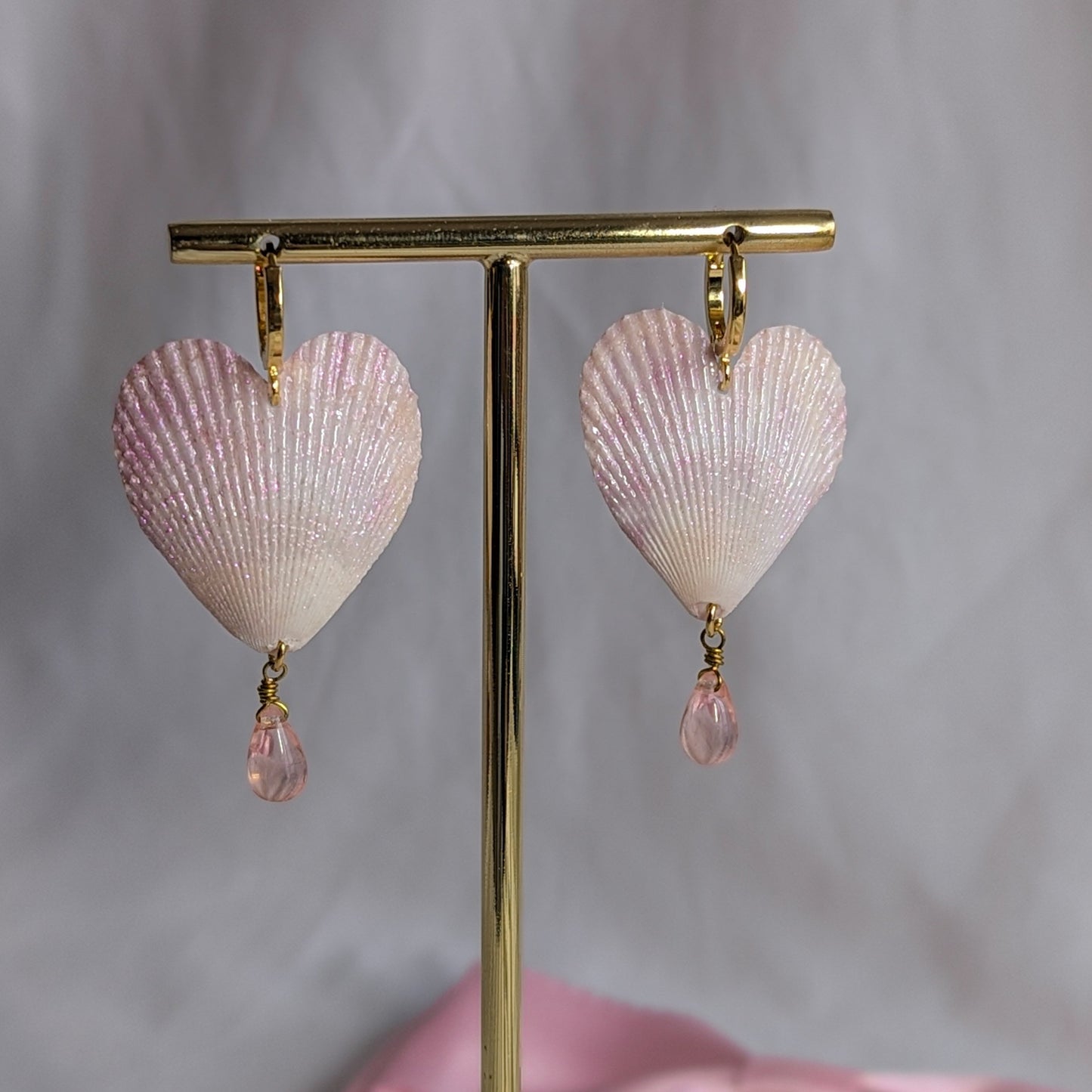60 - Boucles d'oreilles Cœur Givré