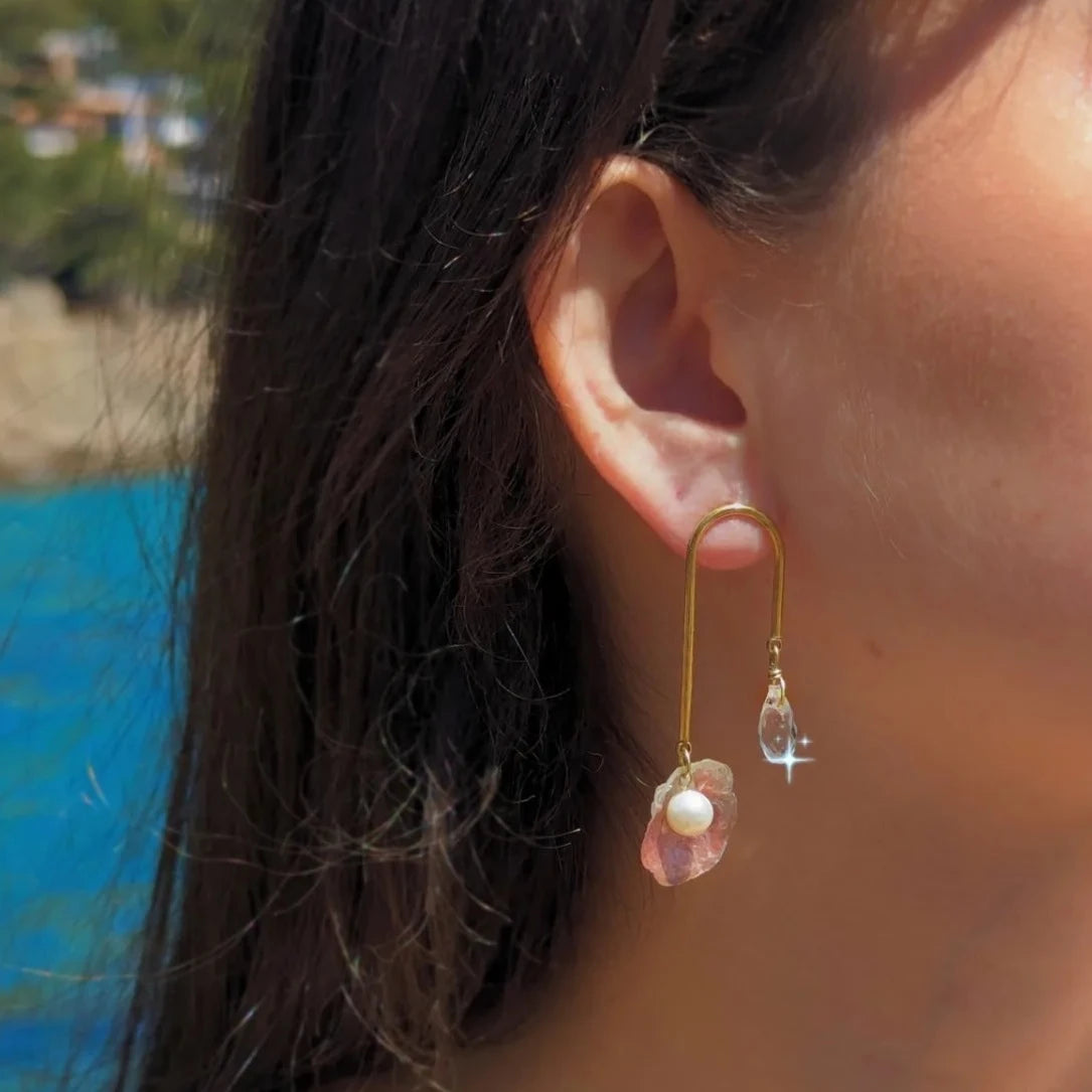 29 - Boucles d'oreilles Arche Nacrée
