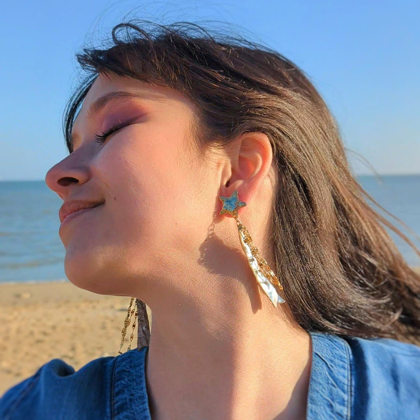 01 - Boucles d'oreilles Shooting star