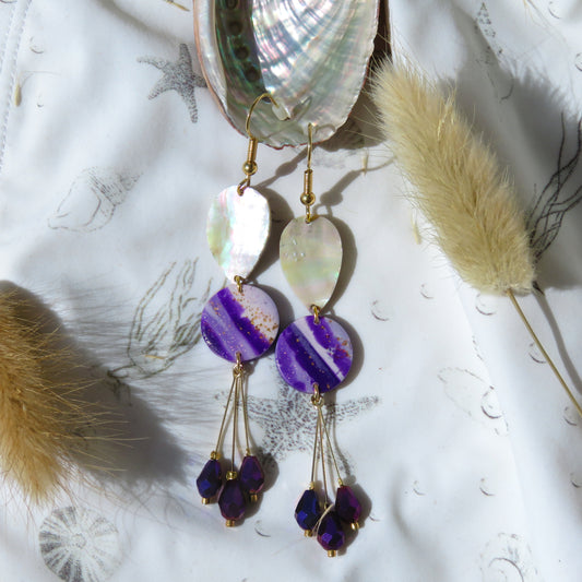 48 - Boucles d'oreilles Gouttes Célestes