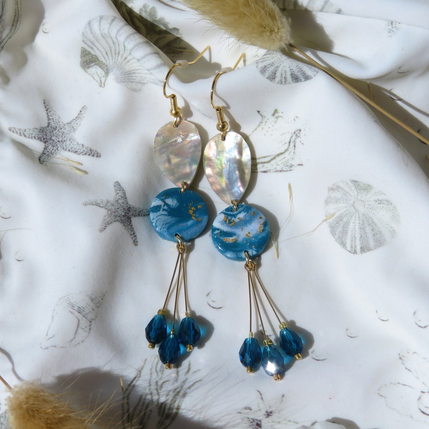 48 - Boucles d'oreilles Gouttes Célestes